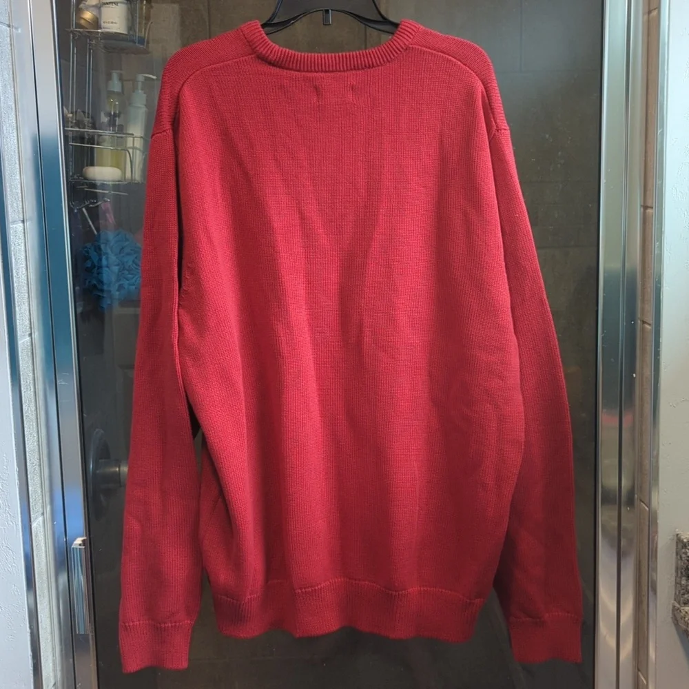 NWT Chaps Red Crewneck Sweater - Picture 3 of 6